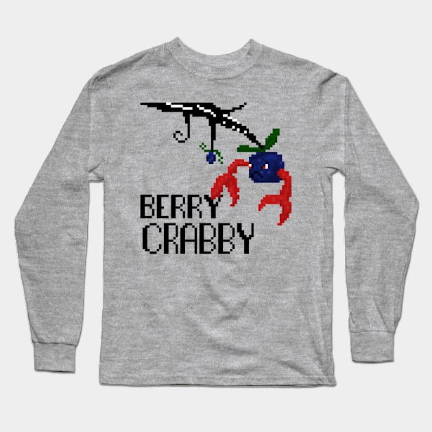 Berry crabby pixel art Long Sleeve T-Shirt by ManicWax